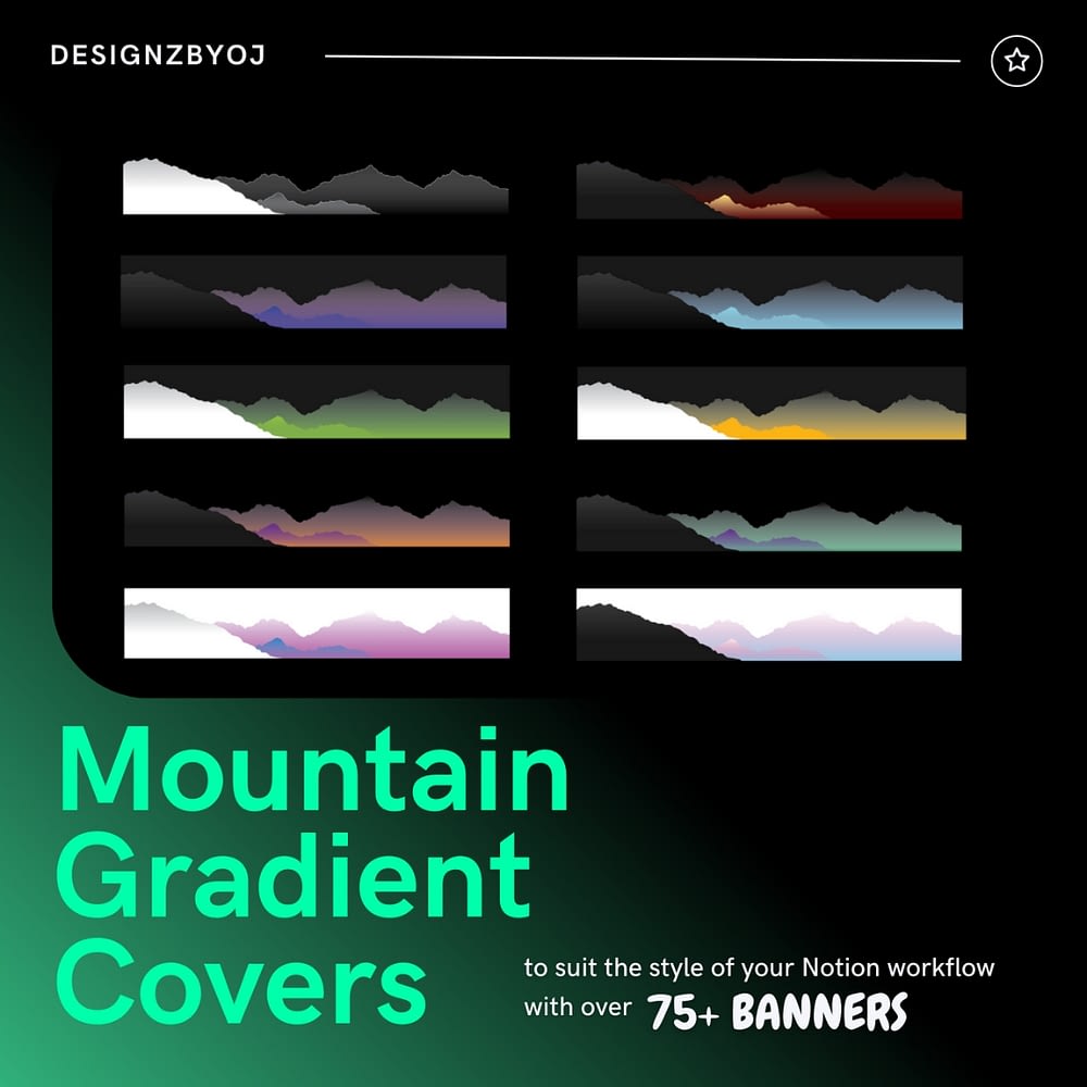 mountain gradient covers preview