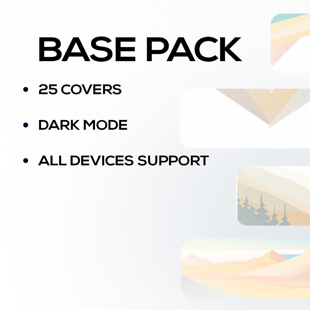 Base pack covers minimalistic notion